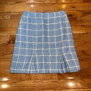 Requirements Blue and White Plaid Skirt